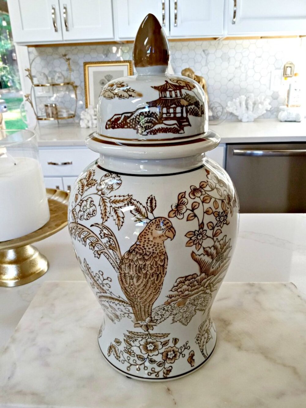 NEW! EXQUISITE X LARGE TRADITIONAL GINGER JAR DECOR